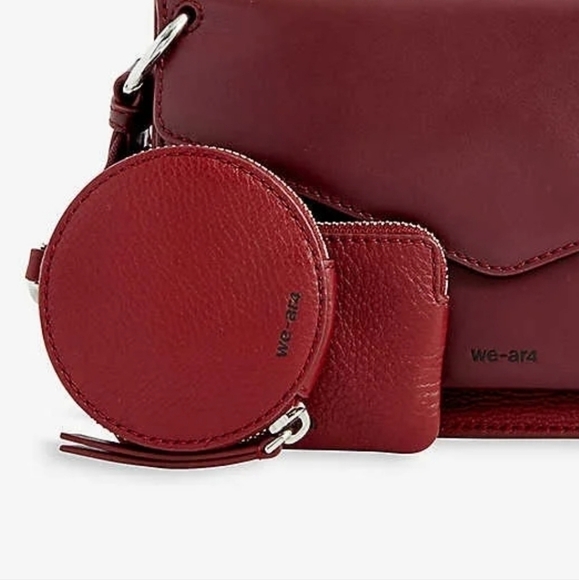 WE AR4 Two mini zipped pouches and hook that go with the envelope leather purse - Picture 1 of 9